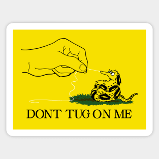 Worm on a String Gadsden Flag Parody Sticker